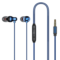 Recci REP-L35 Earphones - 13mm Brass Horn, Shocking Sound, Noise Reduction, 3.5mm Gold Plug