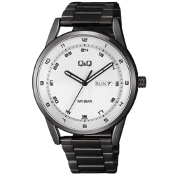 Q&Q A210-J404Y Analog Day Date Wrist Watch for Men-Black