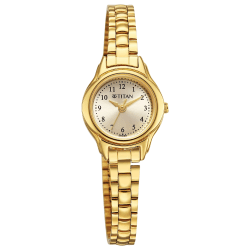 Titan 2401YM08 Beige Dial Gold Stainless Steel Band Analog Women's Watch